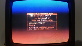 Damaged controller PAK message.