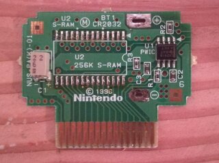 Controller PAK with SRAM chip removed
