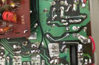Repaired PCB traces