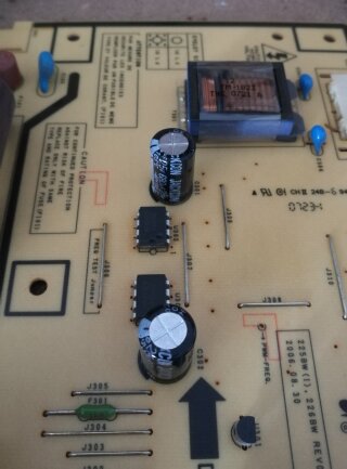 The other capacitors replaced.