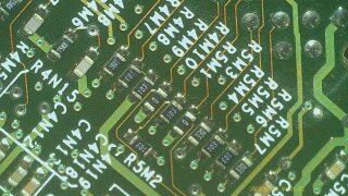 The resistors next to the AV port.